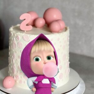 Masha and the Bear Bubblegum Cake