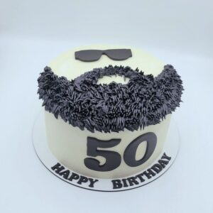 Cool Bearded Milestone Birthday Cake