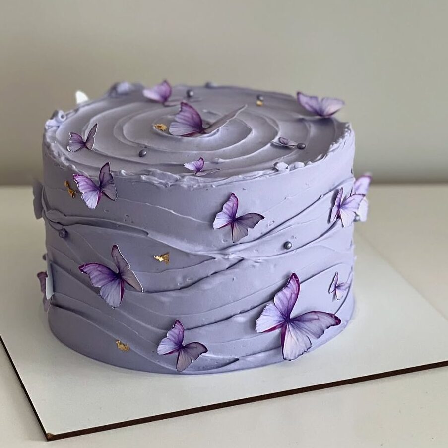 pastel butterfly cake