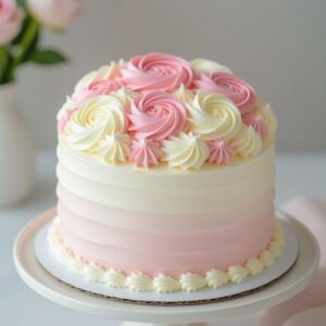 Pink Ombre Rosette Cake