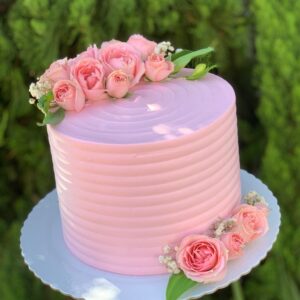 Blush Floral Cascade Cake - 2kg