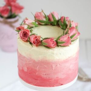Pink Blossom Wreath Cake