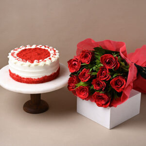 Ruby Rose Romance With Red Velvet Cake - 2kg