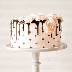 Strawberry Chocolate Drip Cake