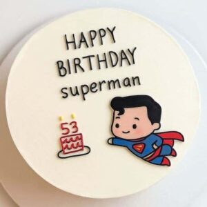 Superman Cute Birthday Cake