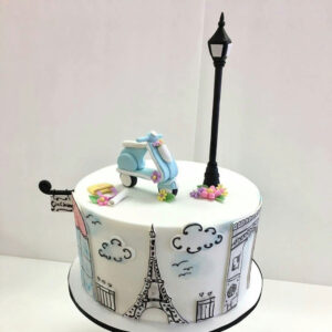 Travel Theme Scooty Cake