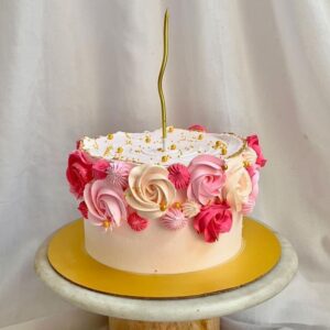 Rose Gold Rosette Crown Cake - 1kg