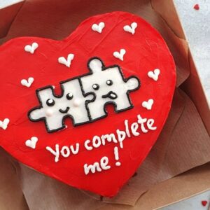 You Complete Me Valentine's Cake