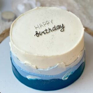 Coastal Ombré Minimalist Cake