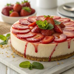 Strawberry Decadence Cheesecake