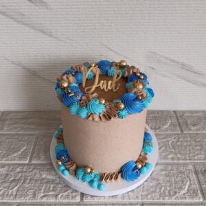 Blue and Mocha Dad Cake