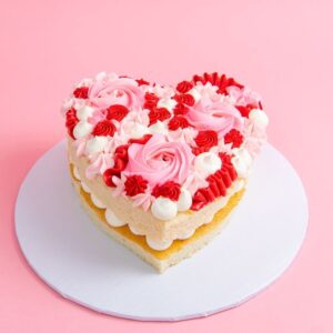 Floral Heart Rosette Cake
