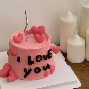 Soft Pink Heart Cake